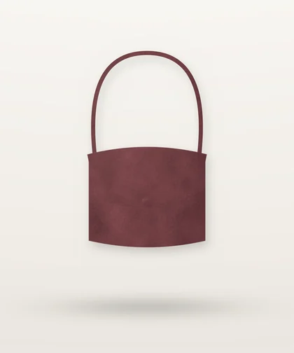 酒红翻盖斜挎包