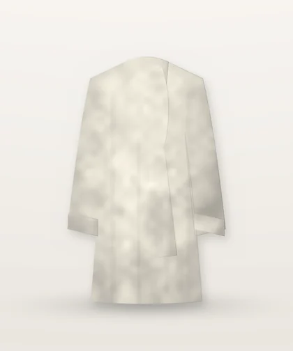 Ivory Scarf-Collar Coat
