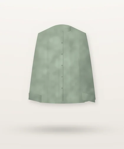 鼠尾草绿立领衬衫